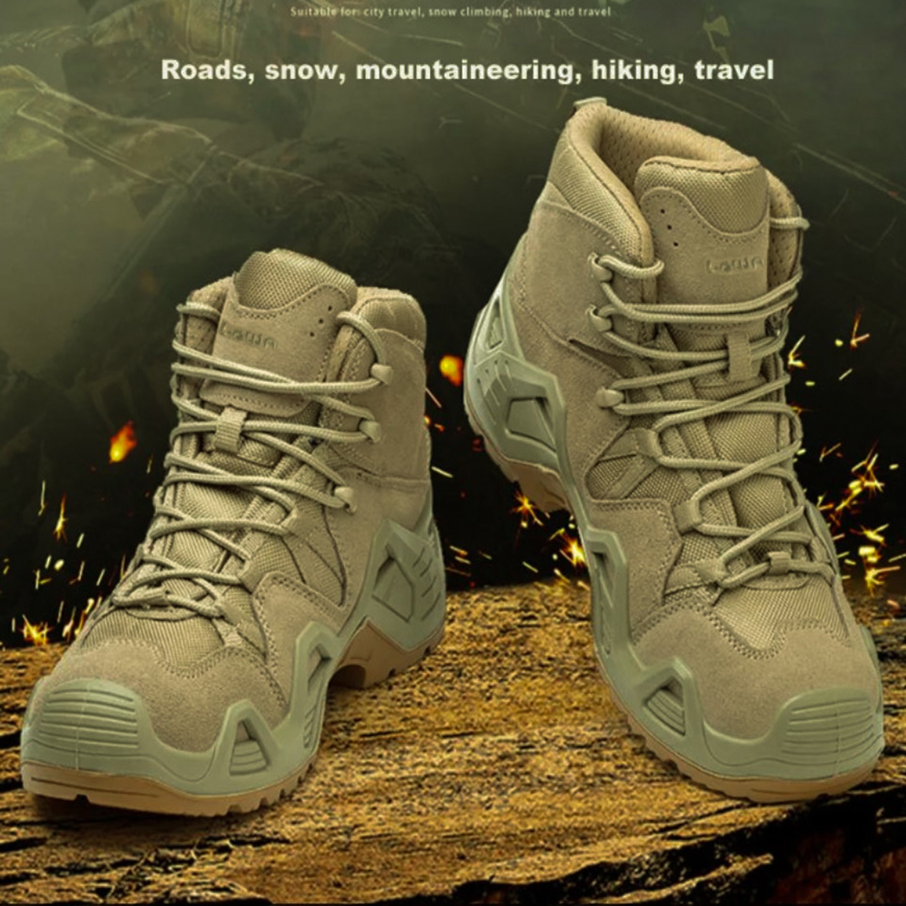 Shoes Tactical Waterproof, Outdoor & Hiking Casual LOWA Medium Stylish Desert Boot