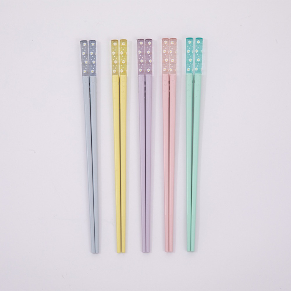 5 pairs Household Multicolor Sakura Chopsticks Non-Slip Reusable Sushi Sticks Fiberglass Japanese Chopsticks Noodle