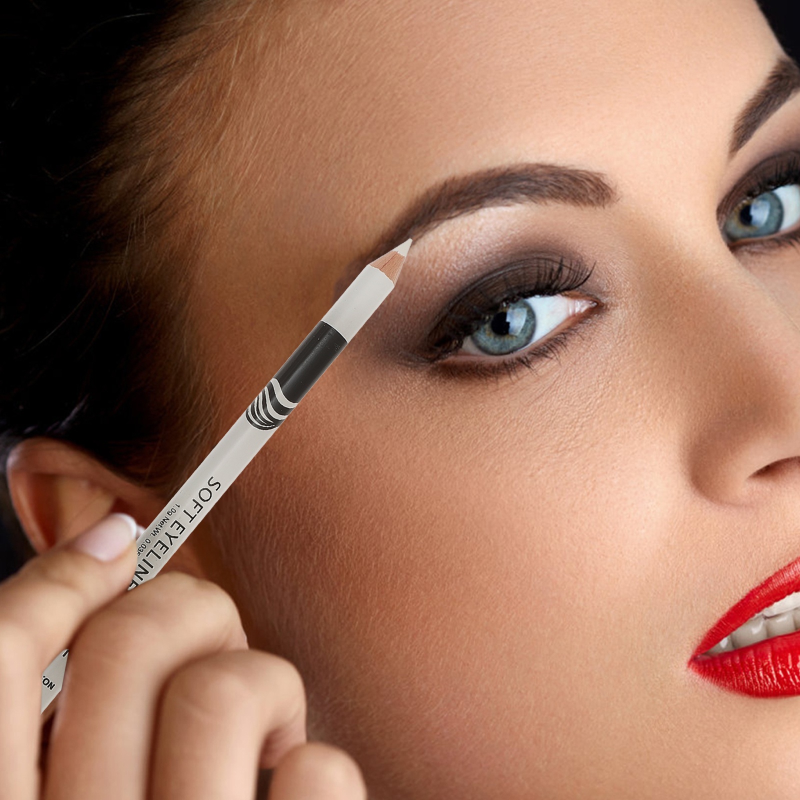 Linman totoro New style White Waterproof White Eyeliner Brow Pencil Eyeshadow Luxury Eye Brighten Brow Pencil Contact Natural White Eyeliner Liquid Pen Tools