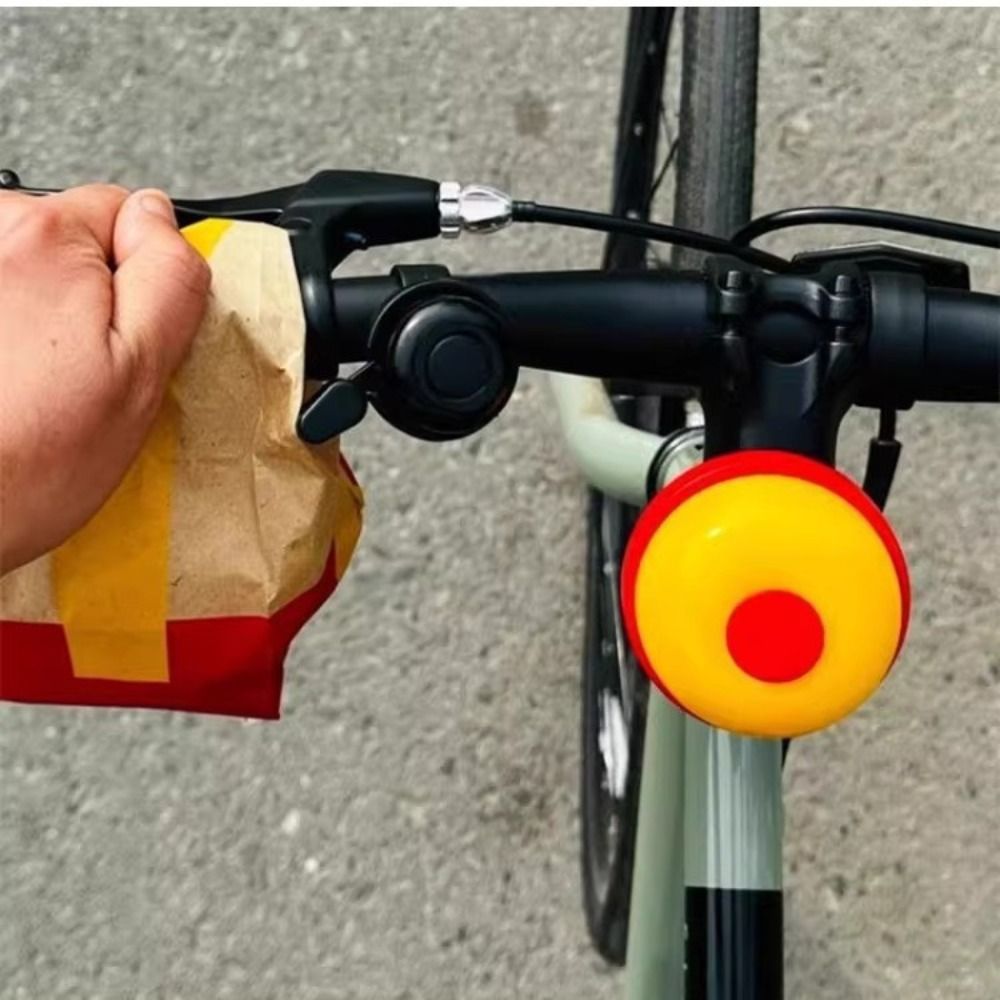 Durable Metal Bicycle Alarm Bell Yellow&Red Hand Press Loud Horn Retro Bells Cycling Handlebar