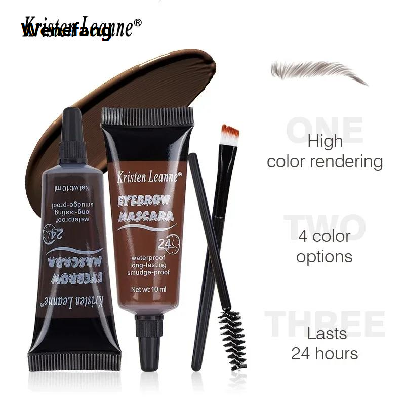 Wenefang Eyebrow Gel Set 10 ML Makeup brushes included Korean Cosmetics Beauty Waterproof Long lasting Eyebrow pencil