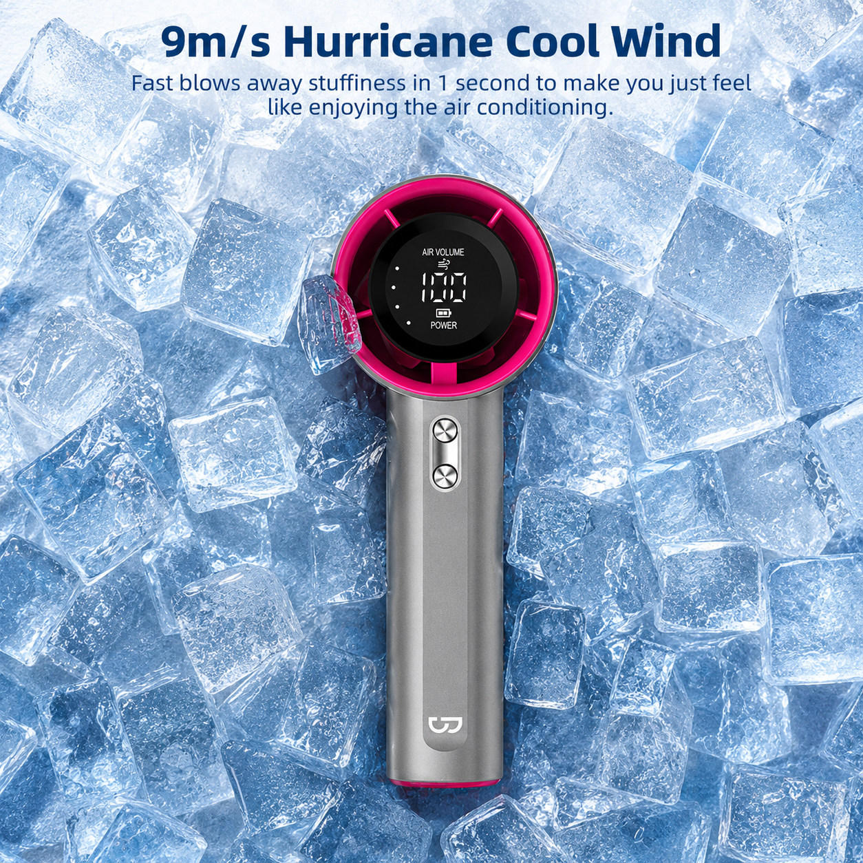 Chiso Nepal Mini Portable Fan Upto 8 hours Battery | Portable Hand Fan Outdoor 3000mAh Battery Powerful 100-High Speed Led Display Handheld Fan Rechargeable Personal Fan