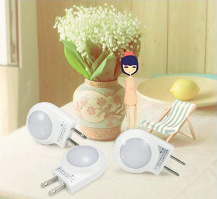 NEW 【Innovative design】Mini 0.7W LED Night light Smart Control lamp Auto Sensor Nightlight 110V - 240V Bulb For Baby Bedroom, Gift EU Plug, night lamp