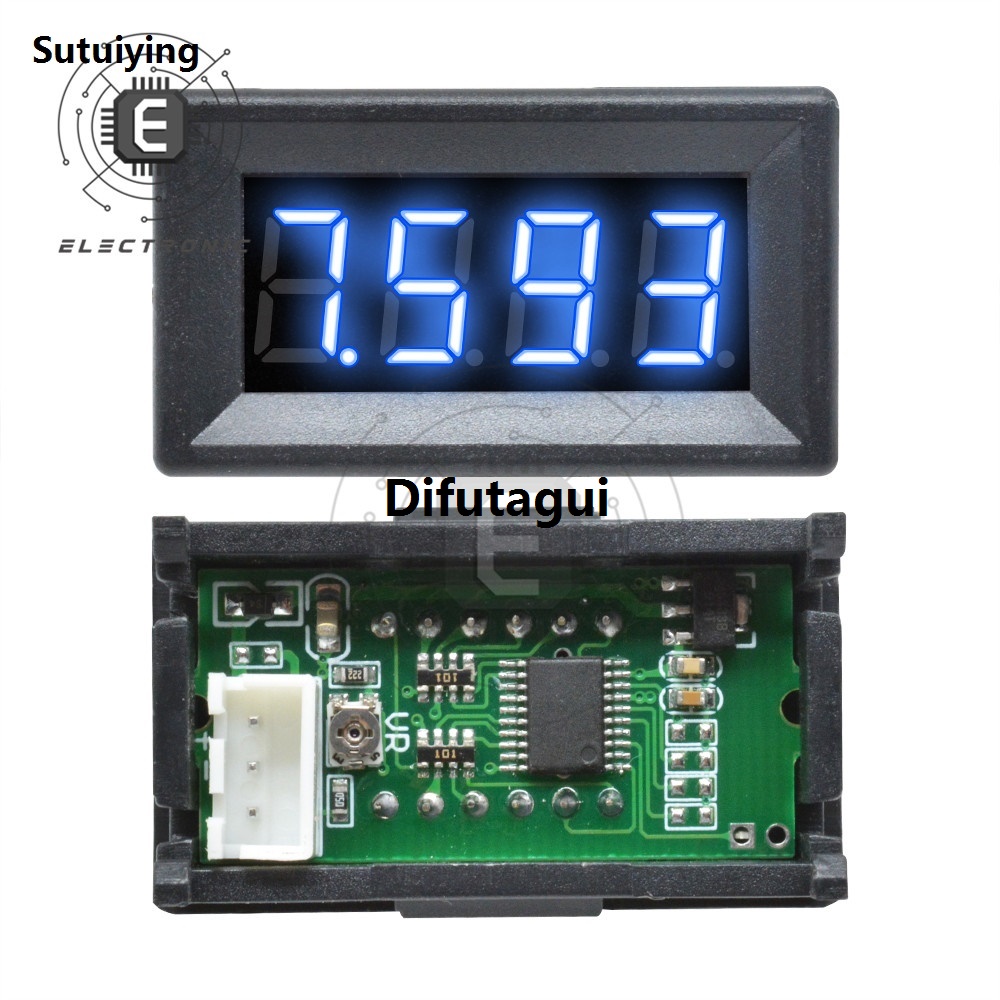Difutagui LCD Digital Display Voltage Measurement Tool DC 0-100V Fifty percent discount 2025 0.36 Inch 3-Wire 4-Digit voltmeter Voltage Tester
