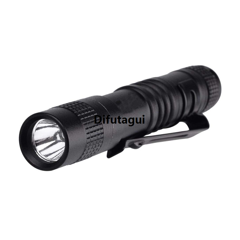 Difutagui 【IKE】Flashlight pen torch Super Small Mini AAA Fashion XPE-R3 LED Lamp Belt Clip Light with holster