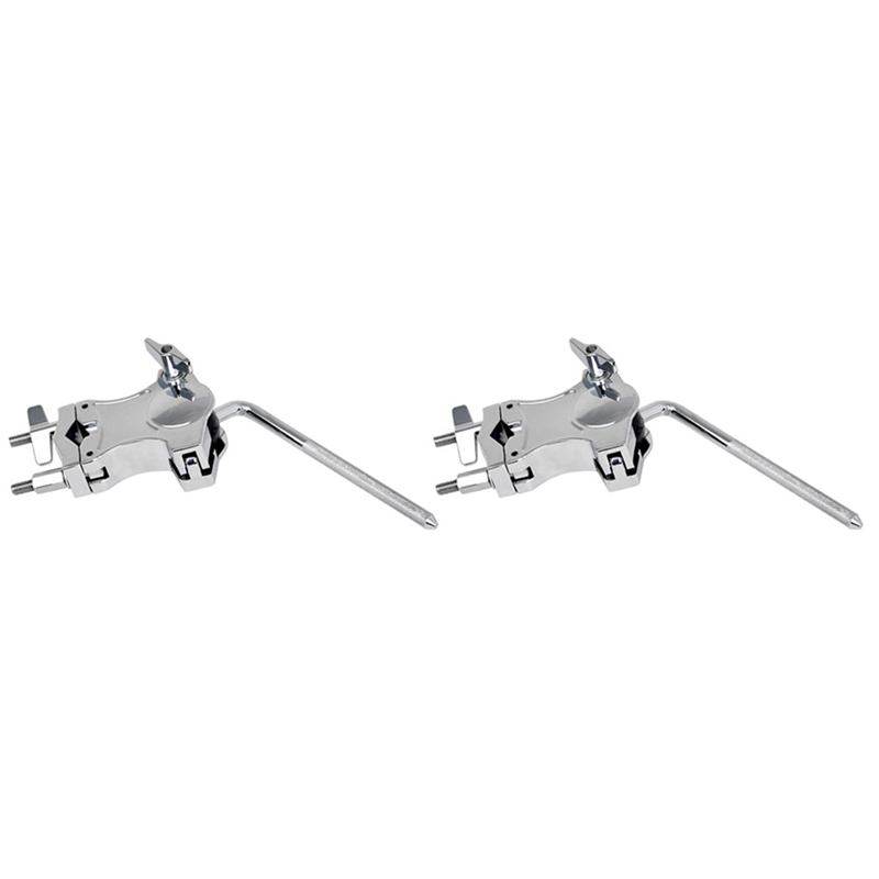 ARELENE 2X Drum Clamp Metal Drum Stand Extension Clip Rod Connecting Bracket Clip Percussion Drum Accessories Instruments