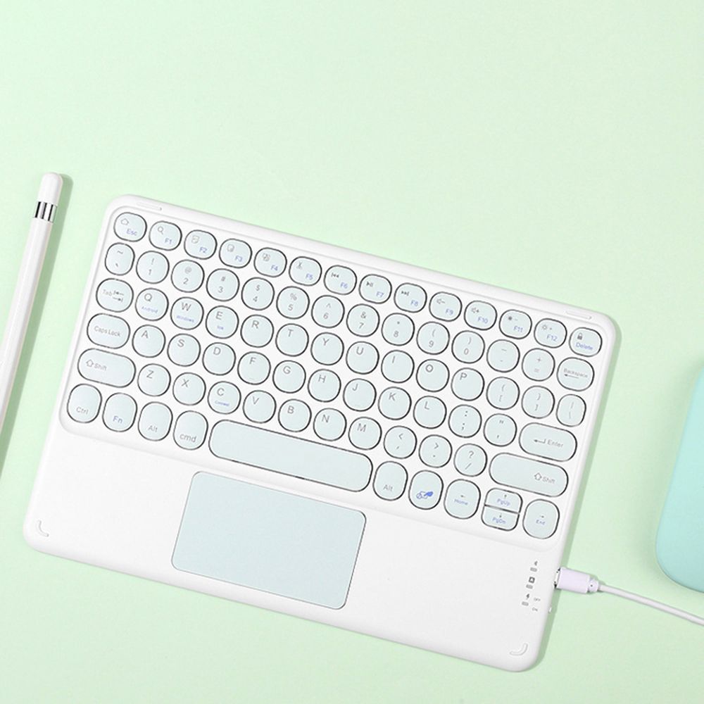 Universal Mini ABS Desktop 78 Keycaps Tablet Ultra Thin PC Tablet Bluetooth Keyboard Touchpad Keyboard 5.0 Touch Keypad Wireless Keyboard