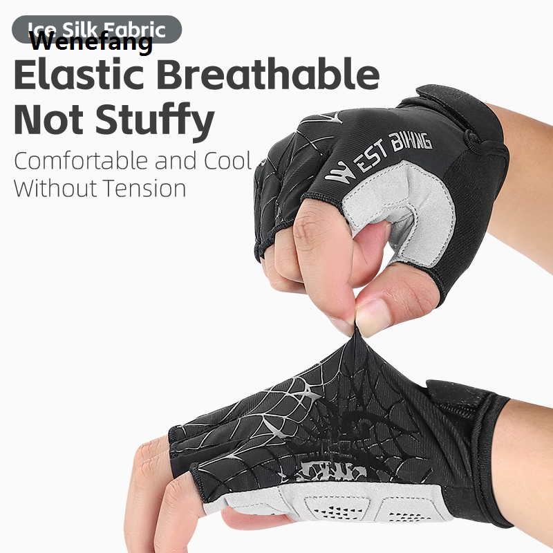 Wenefang WEST BIKING Cycling Bike Gloves MTB Road Anti Slip Shock Proof Bike Gloves Men Women Summer Gym Training Sports Hand Gloves
