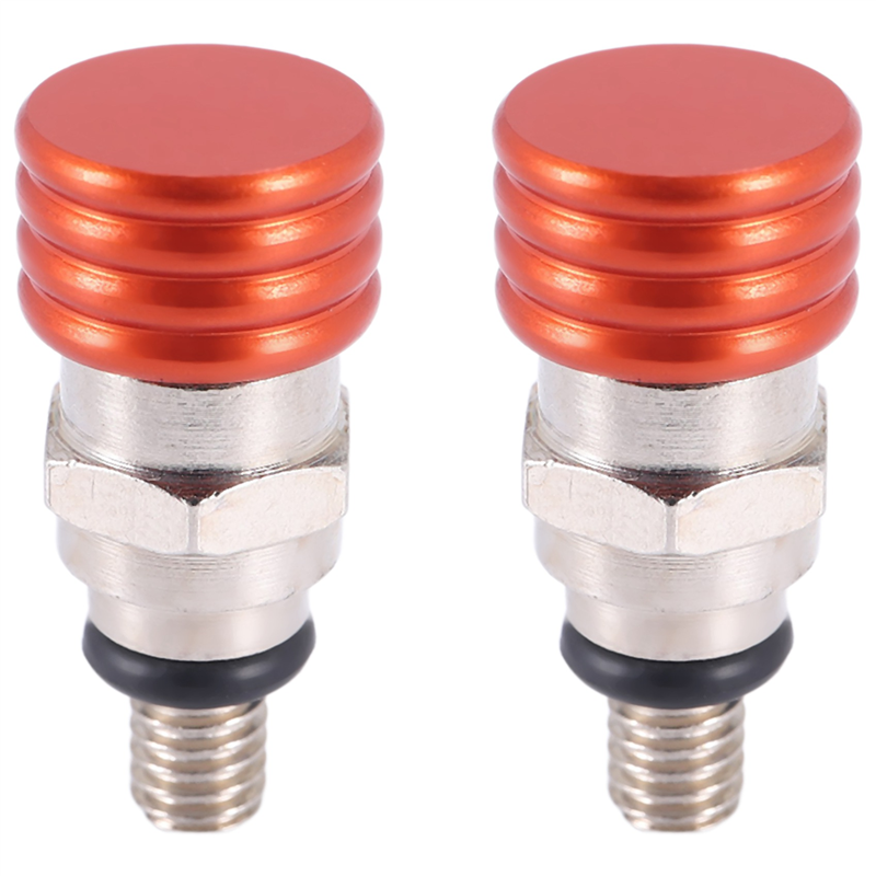 OYPFXMI Motocross M4X7mm Fork Air Bleeder Valves for 85 125 144 200 250 300 350 450 SX EXC XC XCW Screw Bleeder Valve Orange
