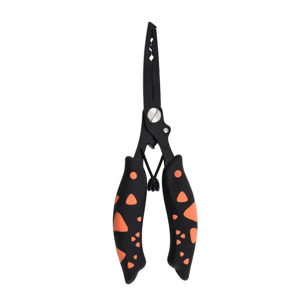 New Stainless Steel Fishing Pliers Non-slip Handle Rust-resistant Lure Pliers Curved-nose Wire cutters for Pulling Hooks Cutting Lines Opening Rings