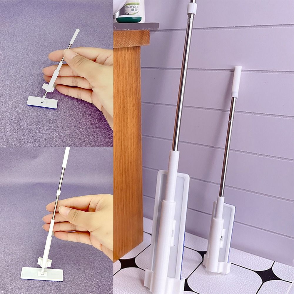 Gift 1/6 1/12 Dollhouse Mop White Doll Accessories Miniature Sponge Mop Ornament Dollhouse Furniture Mini Cleaning Tool Dollhouse