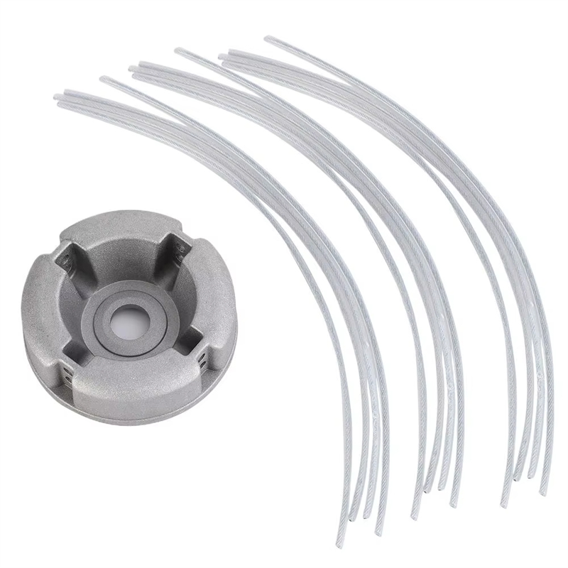 Universal Aluminum Alloy Lawn Mower Head Replacement Parts with Nylon Steel Lawn Mowing Line