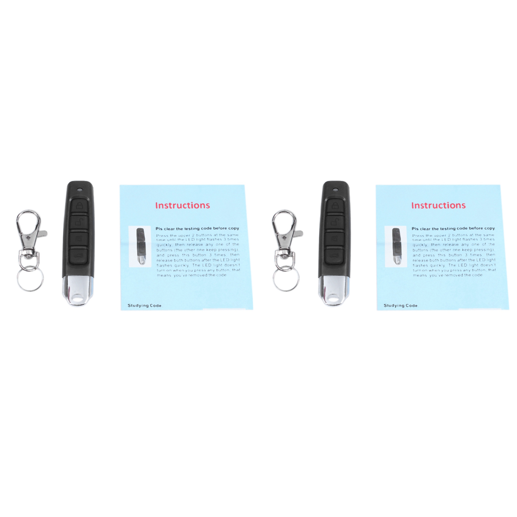 NAMUNY 2X 433Mhz Remote Control Garage Gate Door Opener Remote Control Duplicator Clone Cloning Code Car Key A