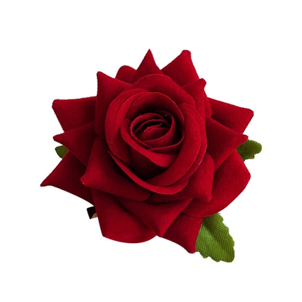 Cute Cloth Flower Hair Clip Bohemian Style Rose Hairpin Duckbill Clip Female Hair Accessories Girl Hair Clip Seaside
