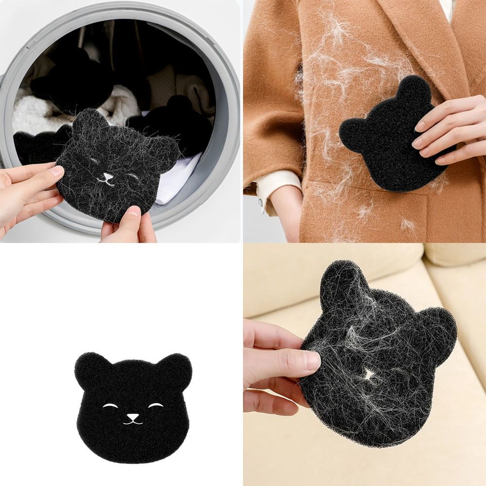 Hair Absorber Reusable Pet Hair Remover Pet Hair Trap Balls Washing Machine Accessories Bear Shape Laundry Ball Cartoon Cleaning Tools Hair Removal Clothes Sofa Cat Dog