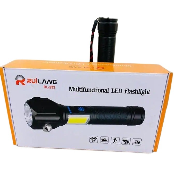 Multifunctional LED Flashlight Telescopic High Range Zoom Torchlight Hammer Torch Camping Light With Outdoor Tools Function Hammer Cutter Glass Breaker Magnet Powerbank