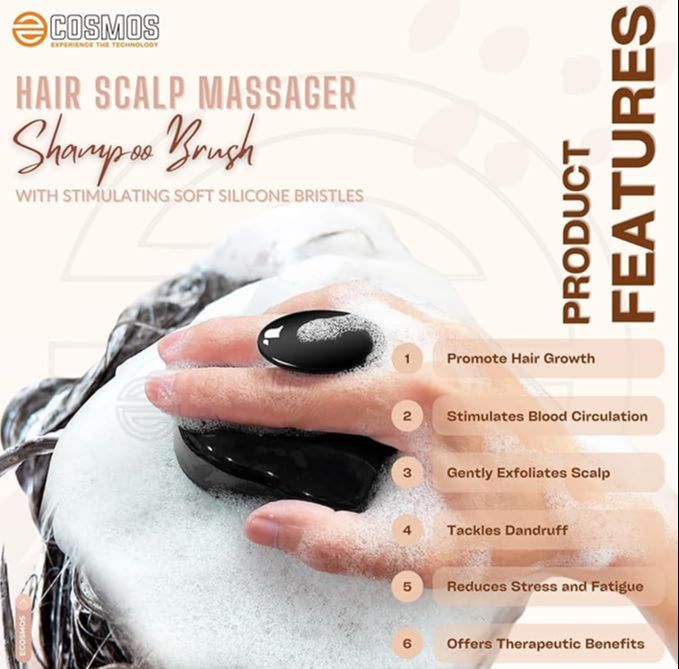 Round Hair Scalp Massager Hair Brush Super Soft Bristles