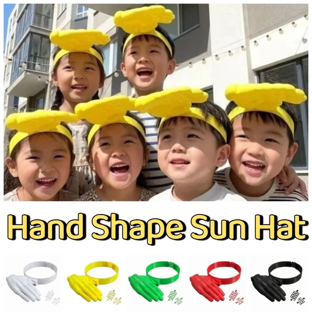 Durable 3D Printing Palm-sized Sun Hat Adjustable Creative Sun Protection Cap Multifunction Reusable Outdoor Beach Hat Beach Holiday