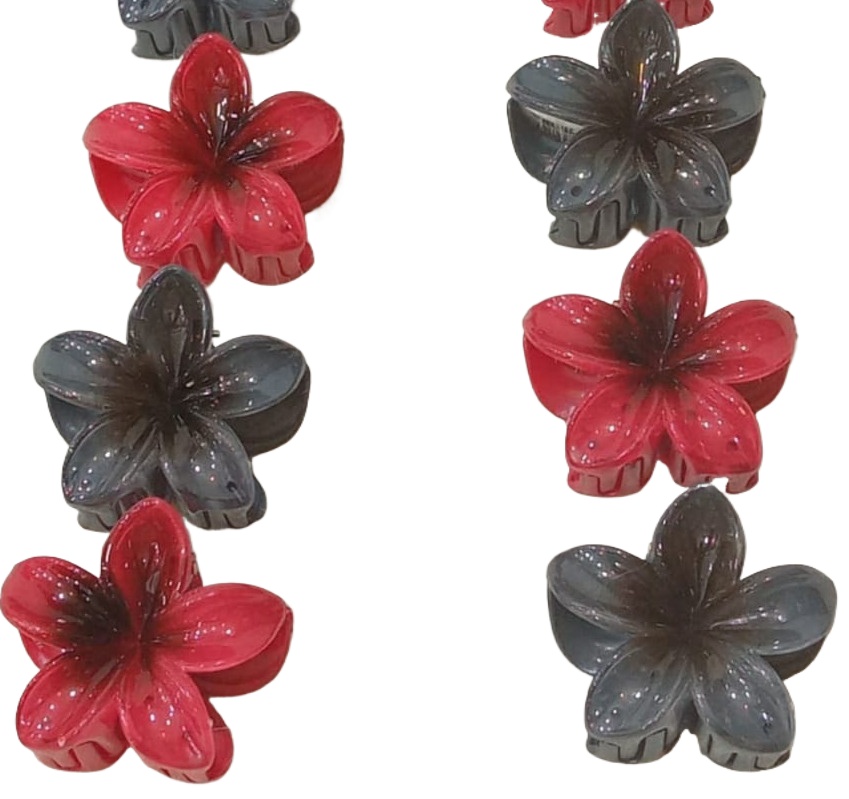 Multi Color Flower Design Hair Clip for Quick Hair style - (1 Pieces )