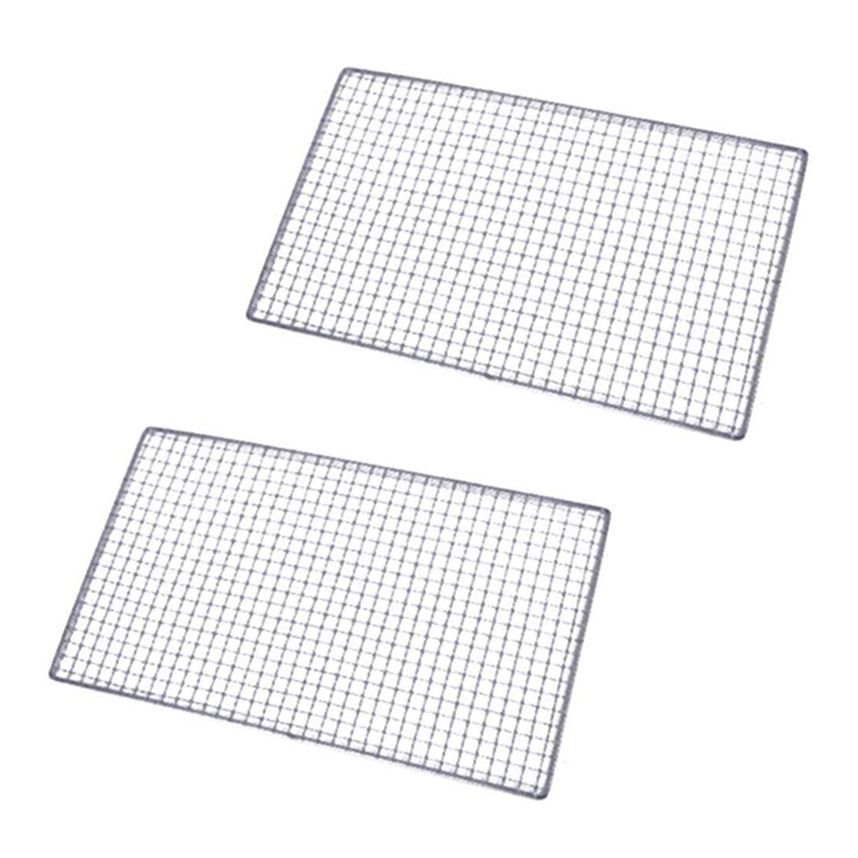 ARELENE 2X Metal Squares Holes Grilling Barbecue Wire Mesh 30cm x 45cm
