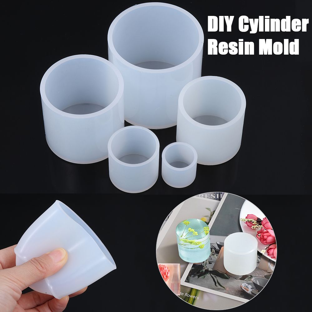 DIY Succulents Jewelry Making Molds Handmade Silicone Casting Mould Resin Mold Cylinder Crystal Glue
