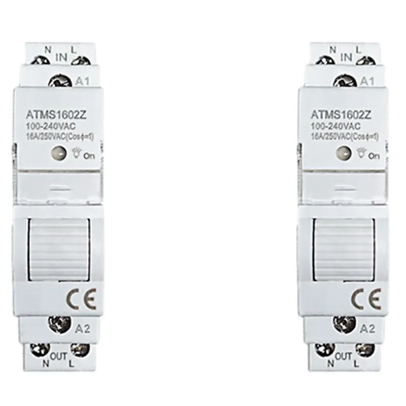 ARELENE 2X Tuya Smart Life ZigBee 16A Din Rail 1P Switch KWh Meter with Energy Monitor Support App Remote Control