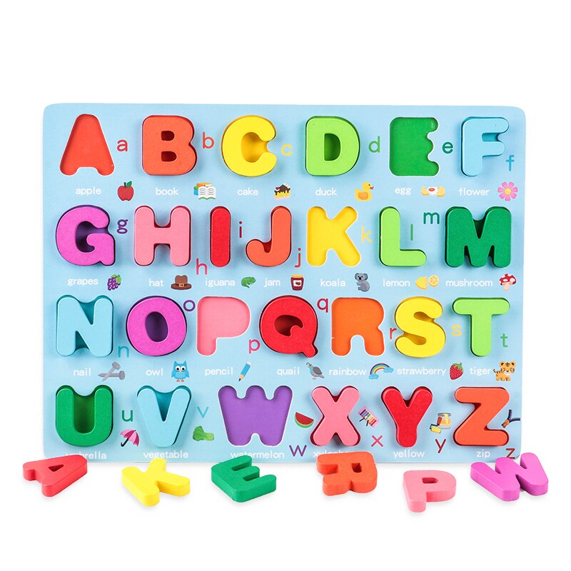 Montessori Alphabet Shape Pairing Game - Wooden 3D Puzzle for Kids