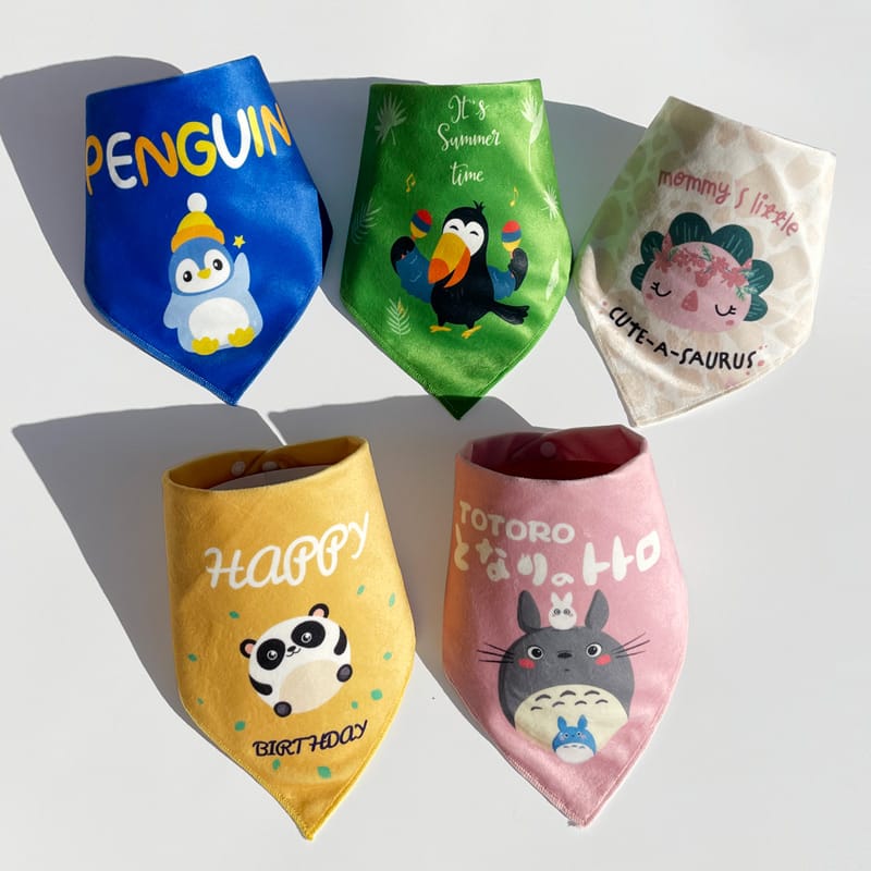 Cute Cartoon Baby Bandana -