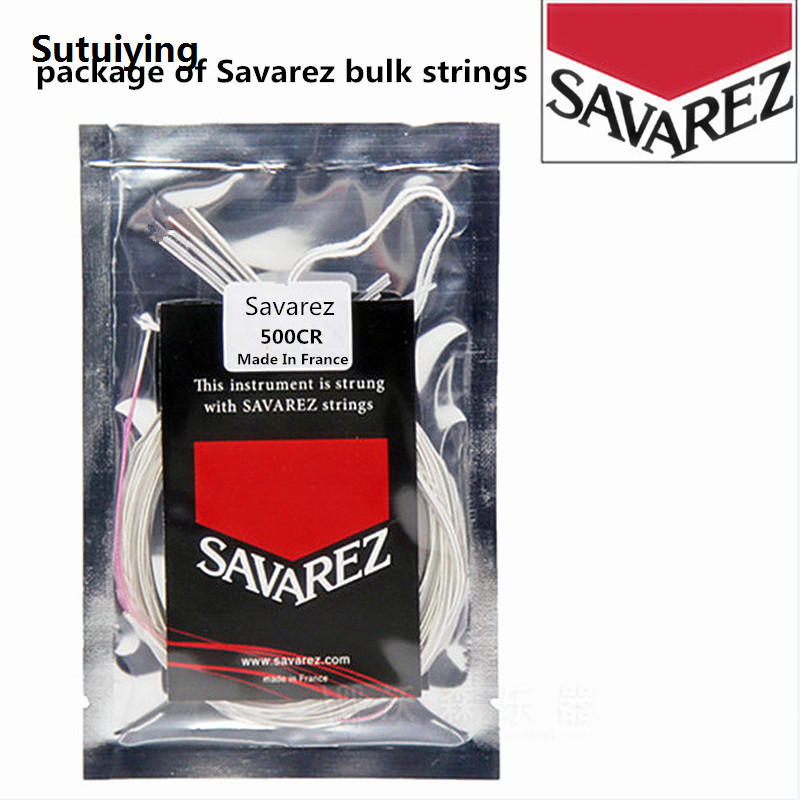 Sutuiying Original Savarez Classic Guitar Strings Nylon Basses Strings Portable For Guitar Classical Bulk Strings One Set Guitar Parts