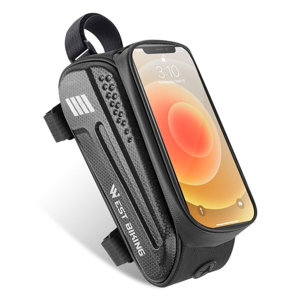 New Waterproof Bicycle Front Frame Bag 7 Inch Durable Cycling Phone Bag Sensitive Touch Screen Bike Top Tube Bag MTB Road Bik Cycling Accessories