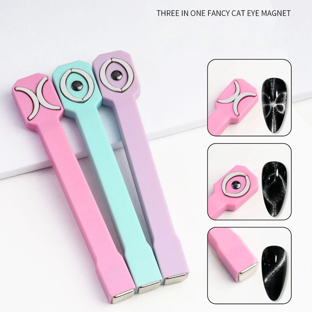 Creative Gift for Home DIY Salon Nail Magnet Tool Nail Tools Easy to Use Cat Eye Nail Polish Tool 3 In 1 Portable 3D Nails Art Cat Eye Gel Nail Polish