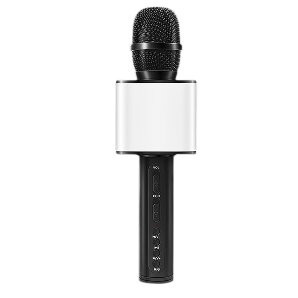 Wireless Microphone Handheld Bluetooth Microphone Home Ktv Player Karaoke Machine for Ios and Android(Black)