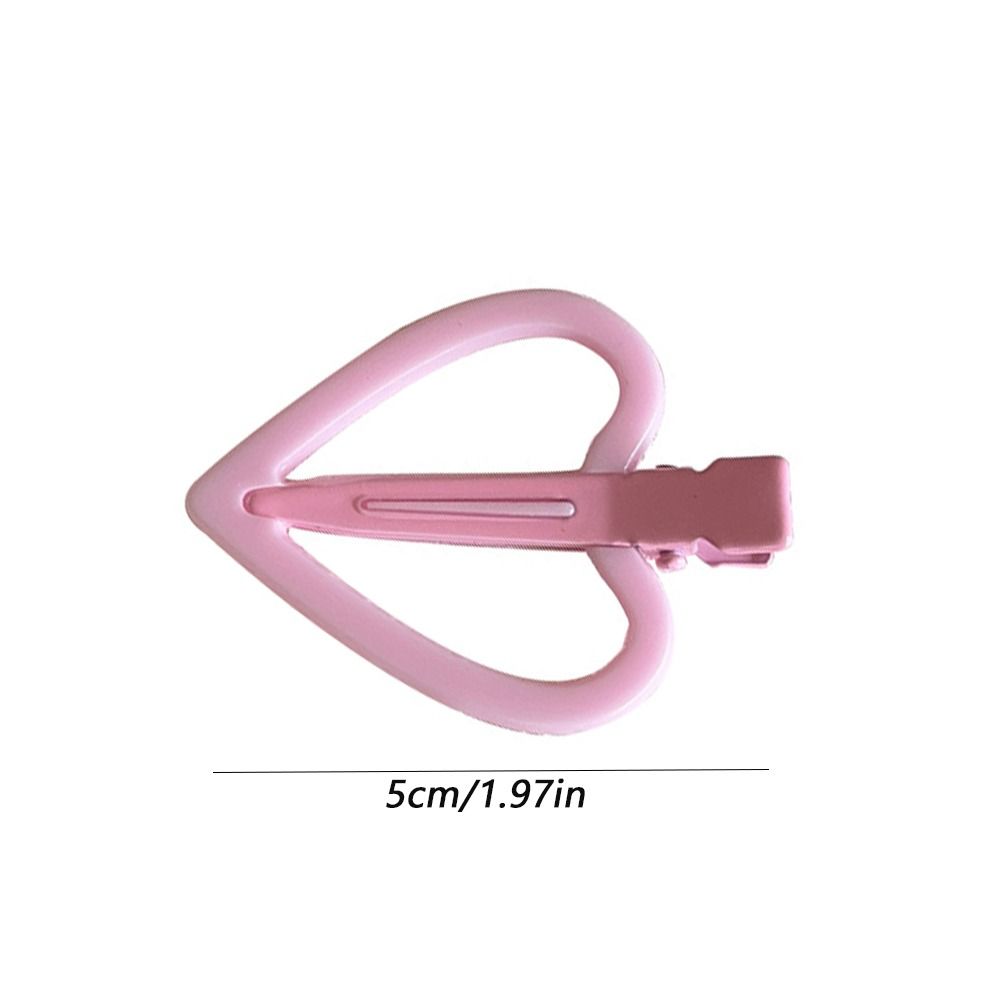 Cute Hollow Heart Girls Hairpins Mori System Candy Color Duckbill Clip Senior Hair Accessories Bangs Side Clips Streetwear
