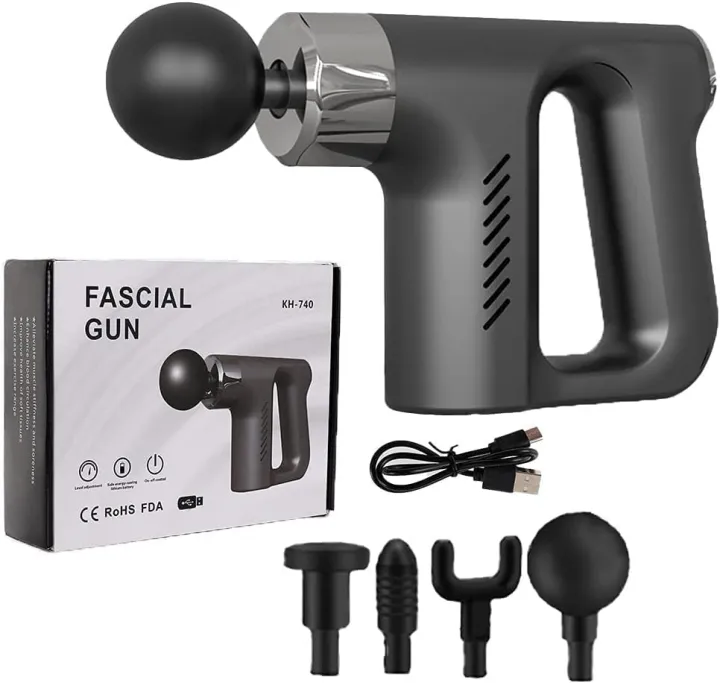 Body Back Massage Gun Fascial Gun Muscle Massager Percussion Massager Body Relax Pain Relief Therapy Gun for Fitness Relaxer (Multi RH-740-M-G)