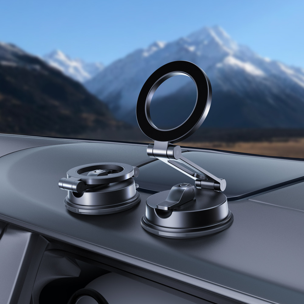 New Car Mobile Phone Holder 360 Rotatable Suction Cup Cell Phone Mount Foldable Magnetic Car Phone Holder for Car Dashboard