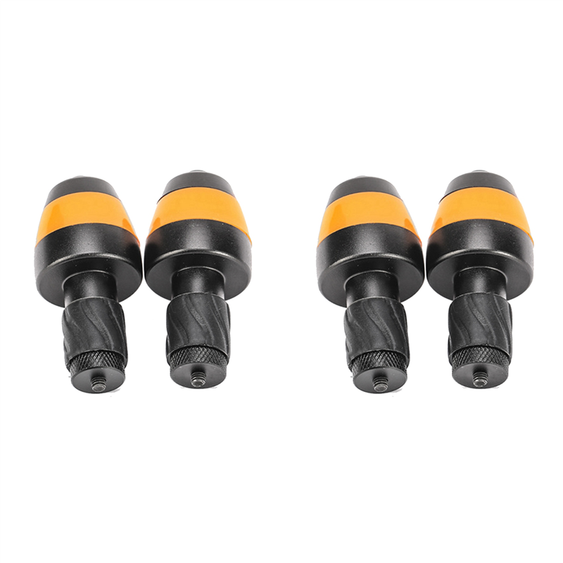 OUMERY 4Pcs Bicycle Hand Grip End Plugs Turn Signal Light Waterproof Handlebar Lamp Bike Handlebar Lights Riding Supplies