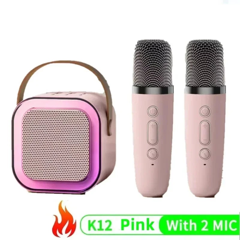 K12 Bluetooth Audio Karaoke Microphone - Small Home KTV Wireless Speaker | Portable Singing Mic for Kids & Adults