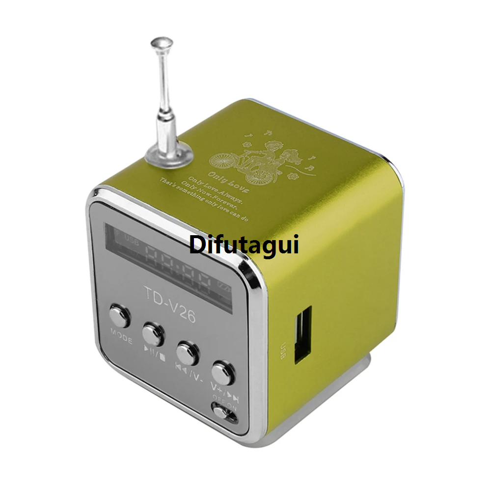 New style Disk support display, LCD radio, FM digital, TD mini-V26 speaker, stereo speaker player, bluetooth micro TF card U playback