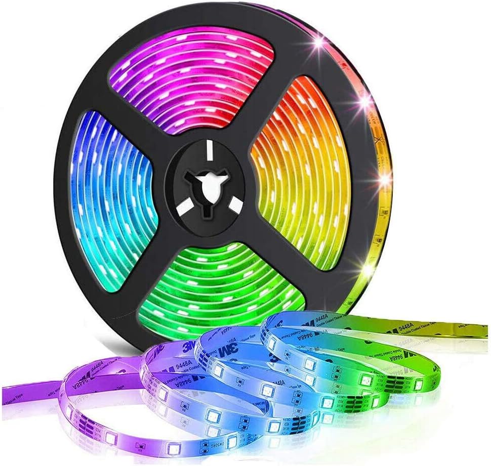 5M RGB LED Strip Light with Remote Control - Room Decoration Lighting