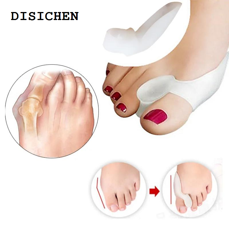 DISICHEN 2Pcs=1Pair Silicone Toes Separator Bunion Bone Ectropion Adjuster Toes Outer Appliance Foot Care Tools Hallux Valgus Corrector