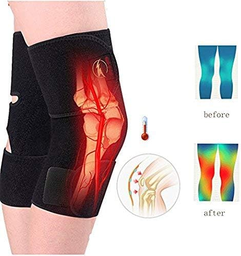 Prime Picks Premium Knee Brace | Self Heating Tourmaline Knee Brace Pair for Pain Relief | Magnetic Therapy Knee Support for Arthritis, Joint Pain, Injuries & Recovery | Adjustable Open Patella Knee Pads for Men & Women