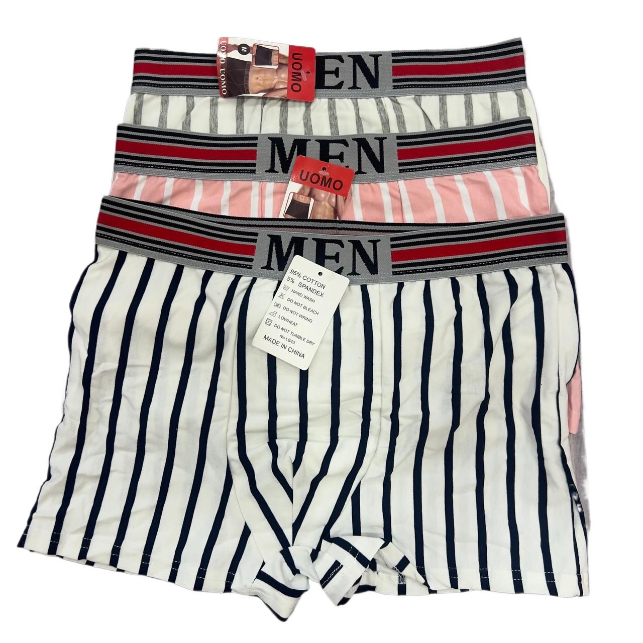 Pack Of 3 Men Boxer Briefs Soft Cotton Underwear Fashion | Multiple Color Option | Boxers For Men