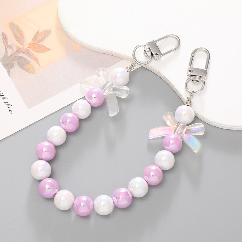 Durable Pendant Mobile Phone Lanyard Beaded Accessory DIY Cellphone Strap Beaded Bag Metal Phone Chain