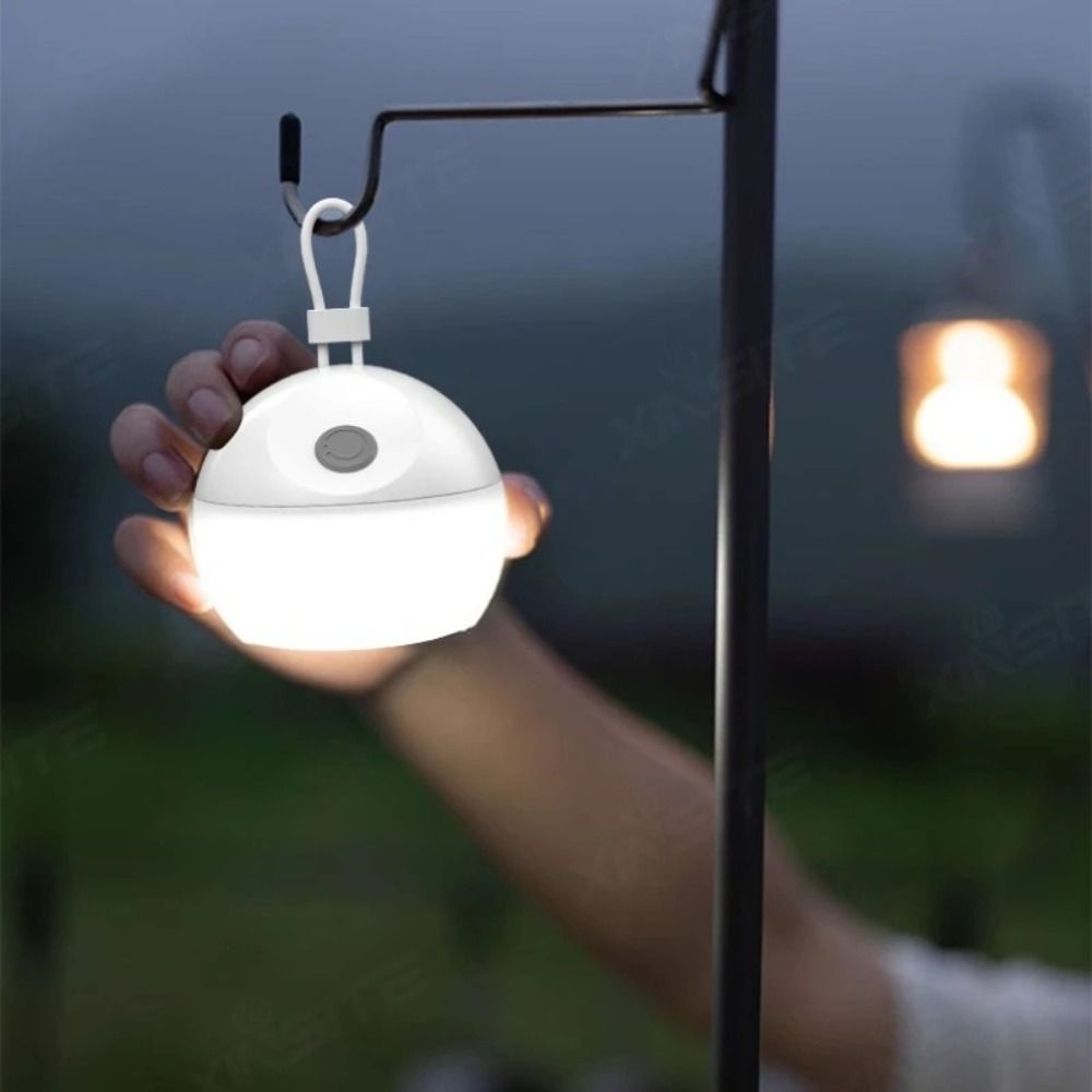 Gentle Light Soft Silicone Material Rechargeable Camping Light Rechargeable Warm White Dual Modes Long Lasting Ambient Light Compact Lightweight Steady Soft Illumination Portable Tent Lamp Tents