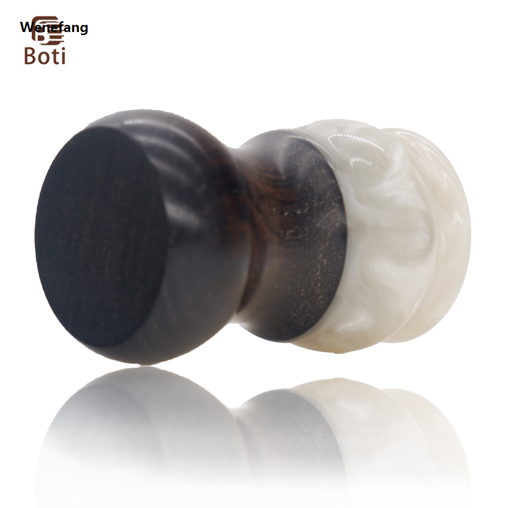 Wenefang Boti Brush-Stump Handle Shaving Brush Handle White Brown Color Wood Resin Men's Beard Tool Daily Beard Products