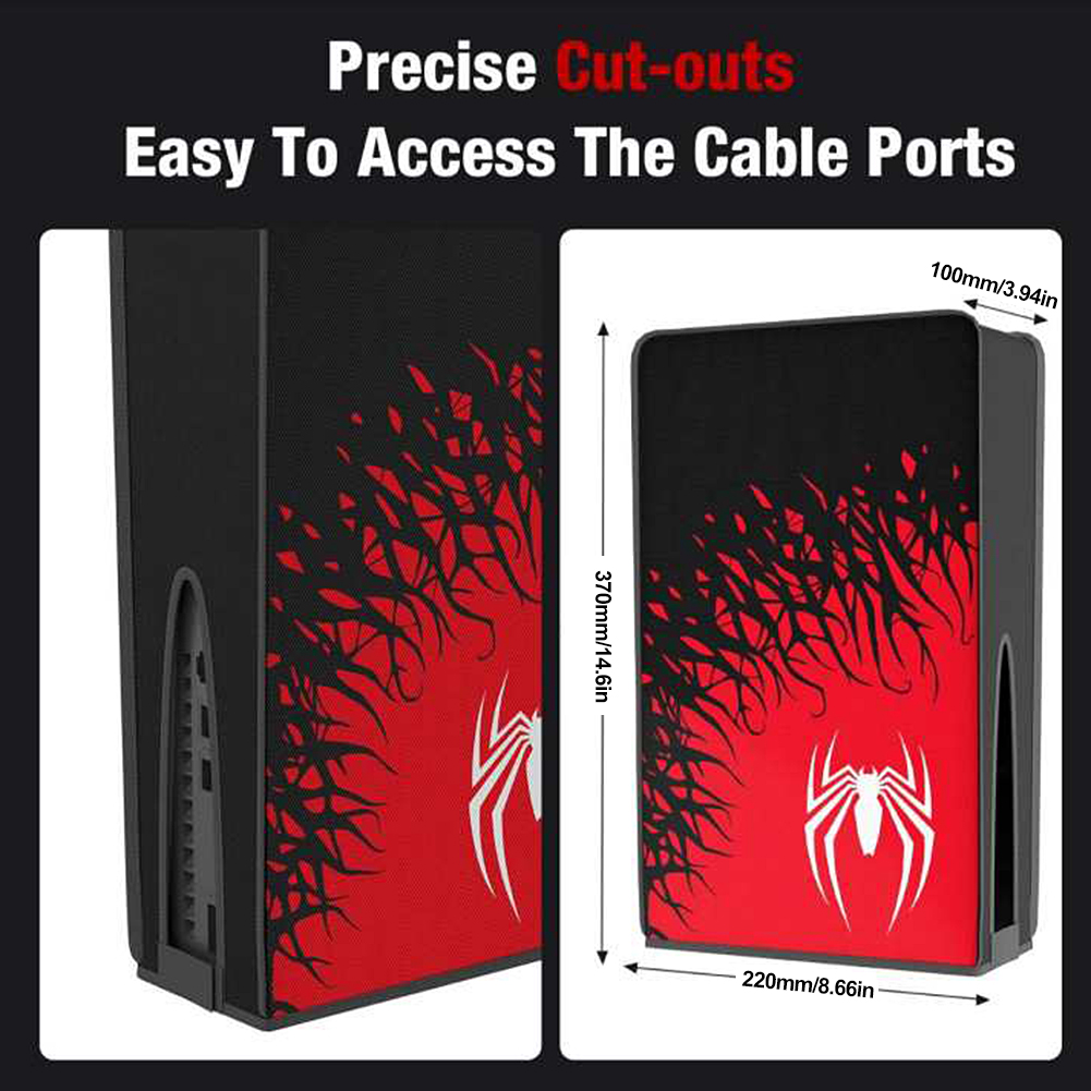 2025 New Spider Dustproof Cover For PS5 Slim Console Vertical/Horizontal Replacement Protector Dust Cover for PS5 Slim Games Accessories