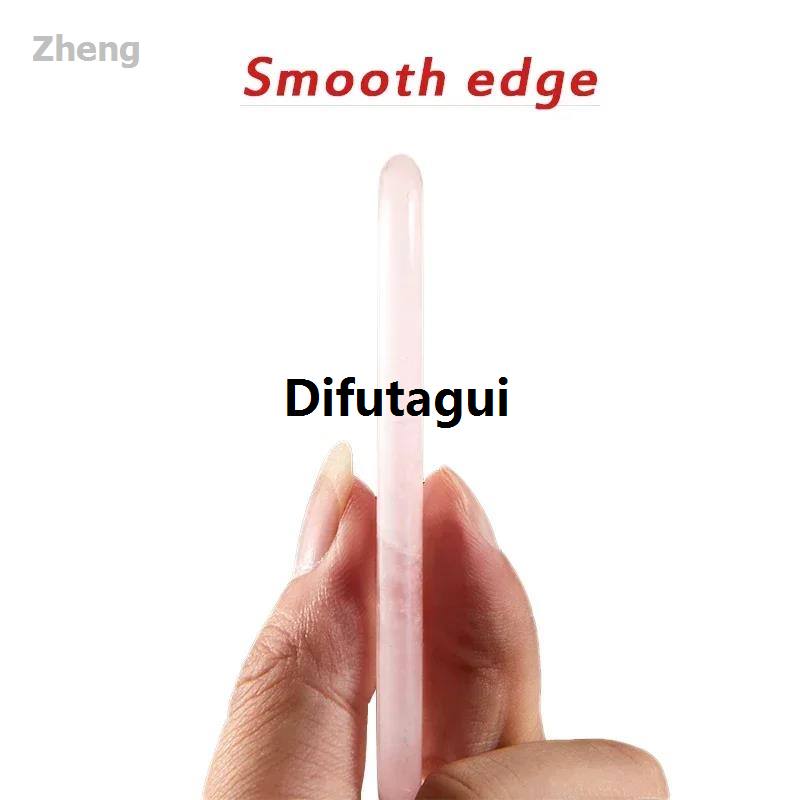 Difutagui Zheng Care: Sha Stone Face, Neck, Rose, Quartz, Jade Scraper, Massage High High Quality Quality Rose, Natural Jade Gua Sha, Lifting, Wrinkle Removal Beauty