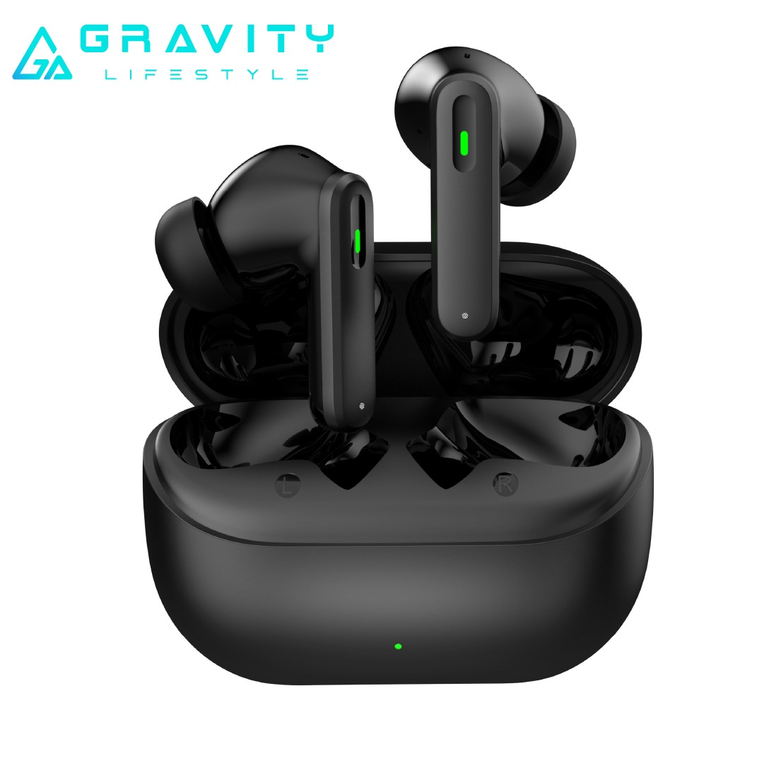 Gravity Bassbuds MAX | App Support | 6EQ Modes | ANC | ENC |40 Hours | 13MM | Bluetooth 5.3 | True Wireless Earbuds