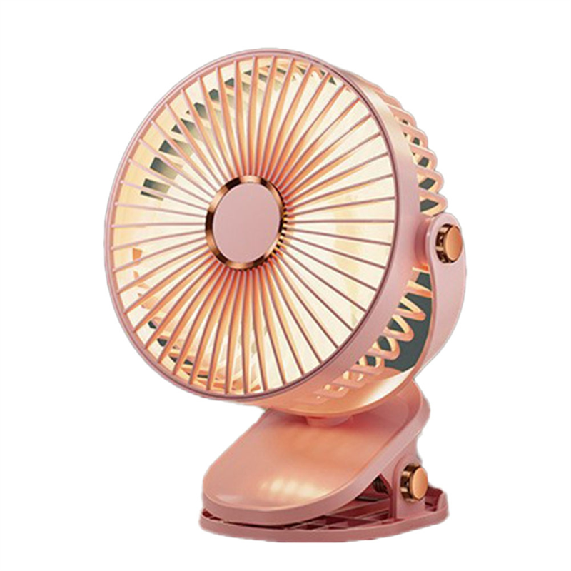 OYPFXMI Portable LED Camping Fan with Night Light USB Rechargeable Desk Fan Silent Adjustable for Bedroom Office Outdoor,Pink
