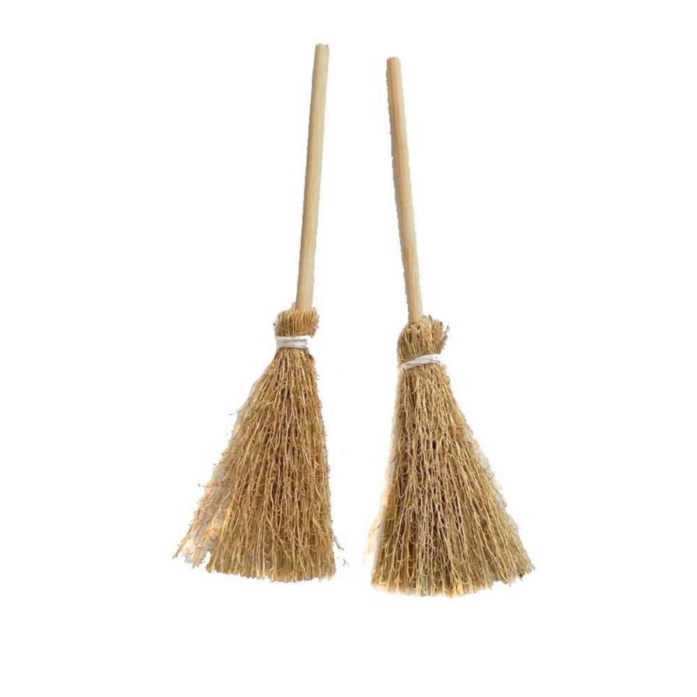 5pcs/Bag New Scene Mini Broom Witch Tool Kitchen Garden Dollhouse Accessories Ornaments 1:12 Dollhouse Decor Halloween